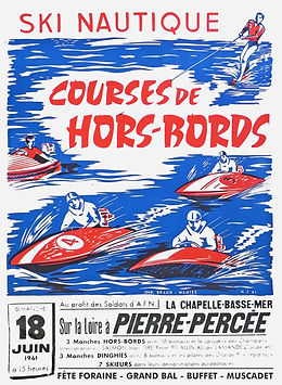 Affiche pour courses de hors-bord 1961