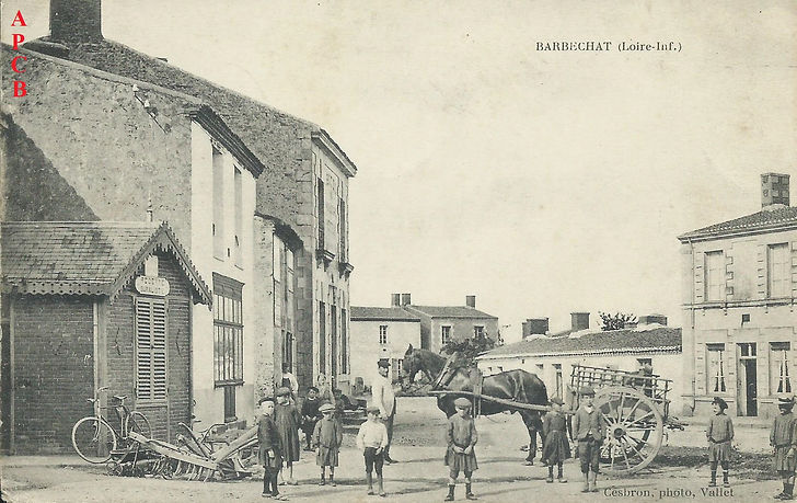 Barbechat attelage et enfants