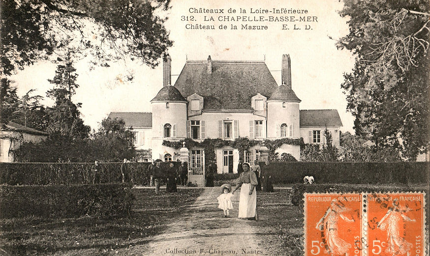 Le château de la Mazure, en 1910