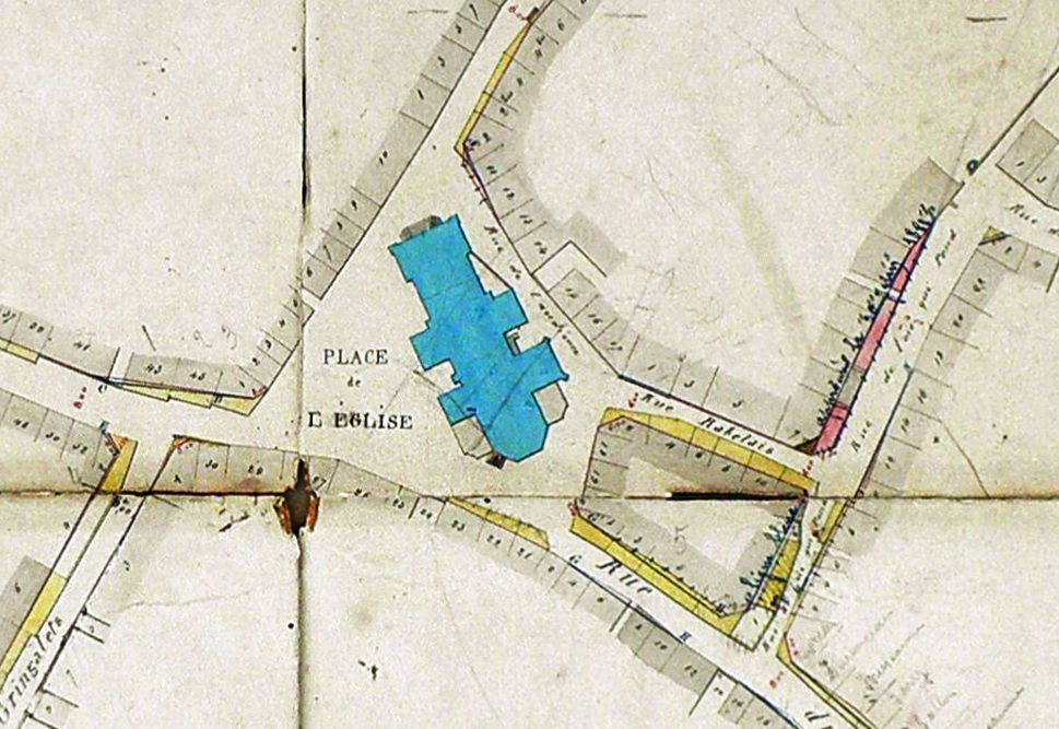 Plan ducentre ville d la Chapelle Basse-Mer (zoom) 1826