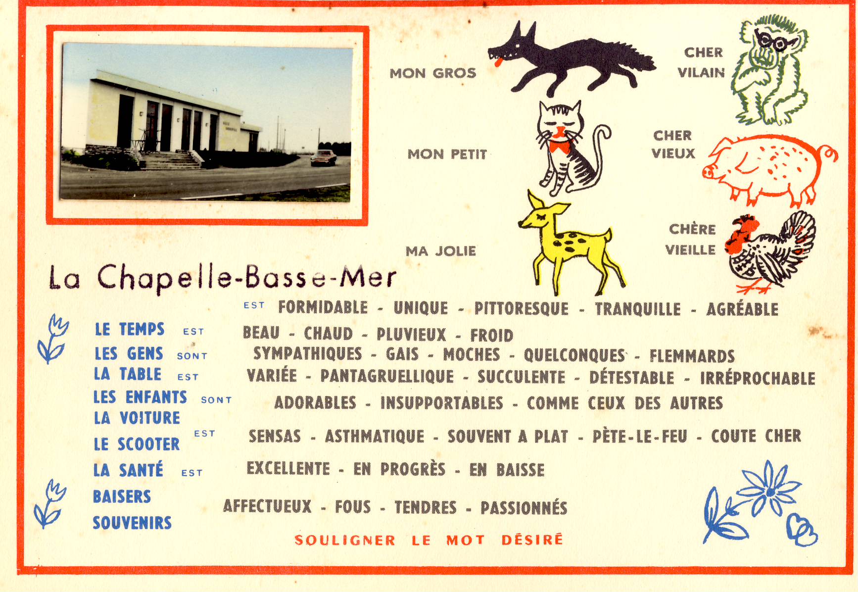 Carte fantaisie... de la Chapelle Basse-Mer